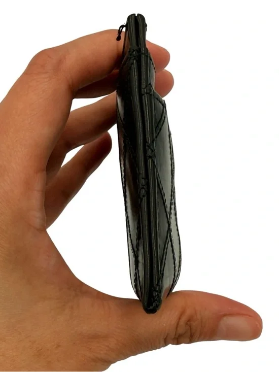 Chanel CC Quilted Lambskin Card Holder Black Silver Hardware - Picture 14 of 16